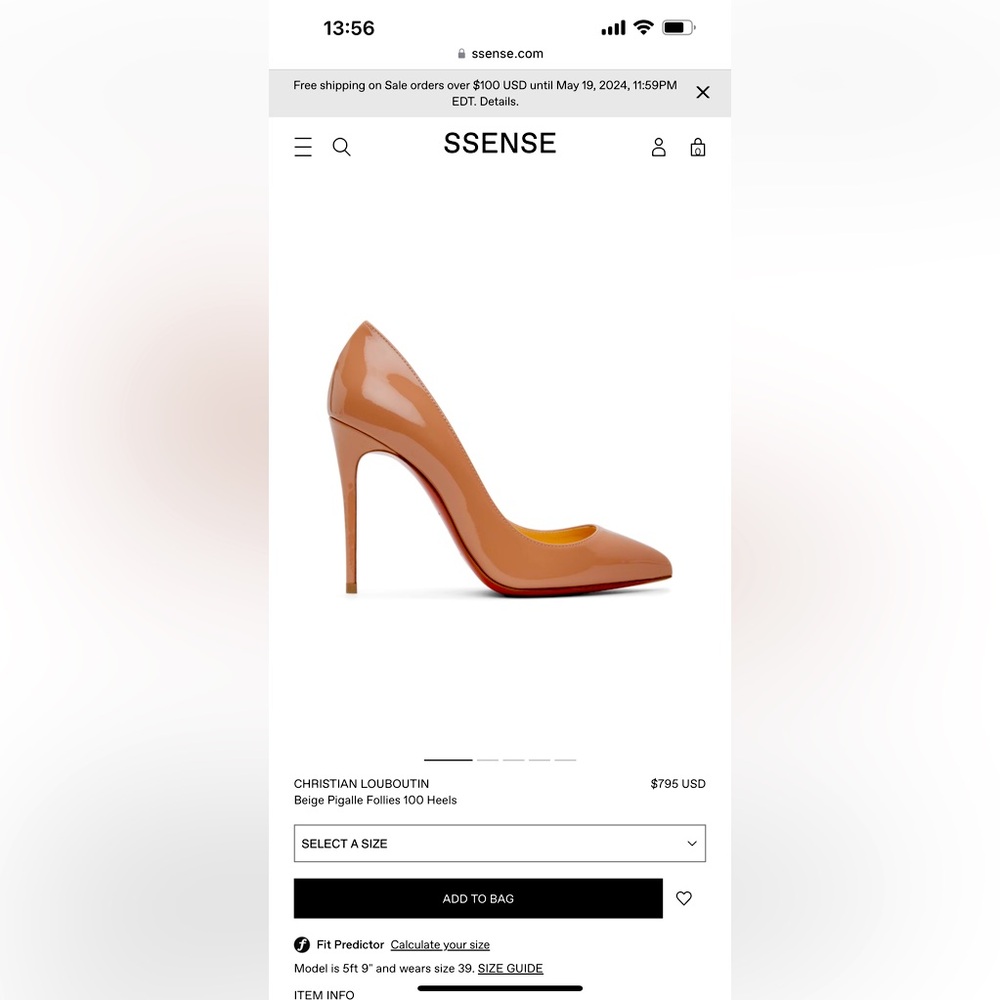 Christian Louboutin Pigalle Follies in Nude. Size 42.5 Fits a US size 10/10.5